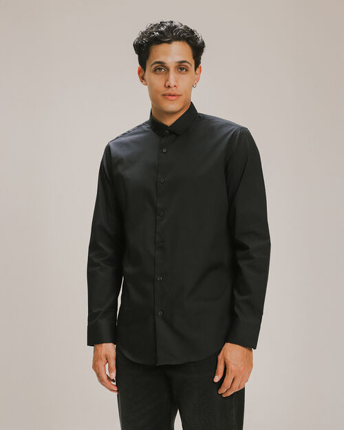 Camisa Negra Fit Slim